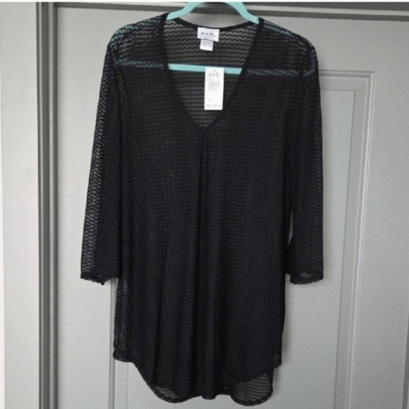Jordan Taylor Other - Jordan Taylor Black Sheer Knit Swim Coverup